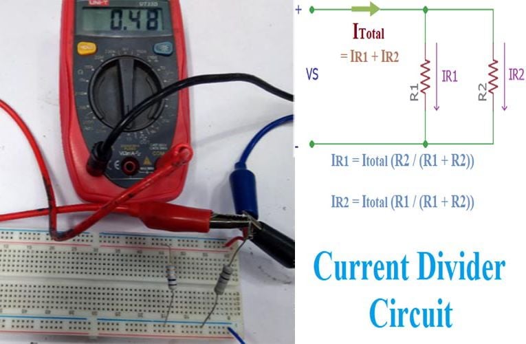  Current Divider Circuits Explained with Formula and Practical Hardware